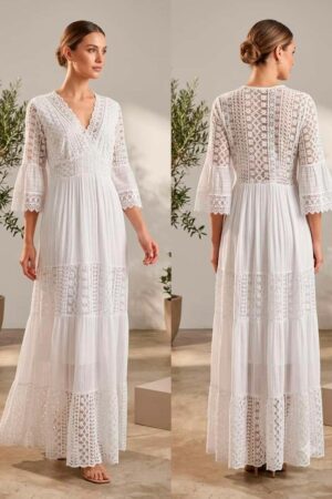 Vestido Largo Ibicenco Blanco