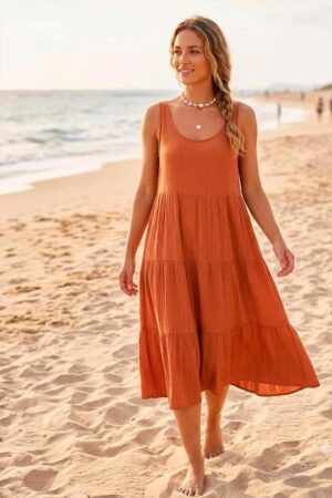 Vestido Midi Teja