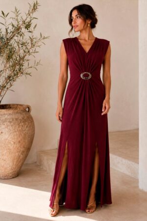 Vestido de Fiesta Burdeos